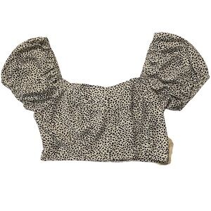 Altar'd State Black and White Patterned Crop‎ Top